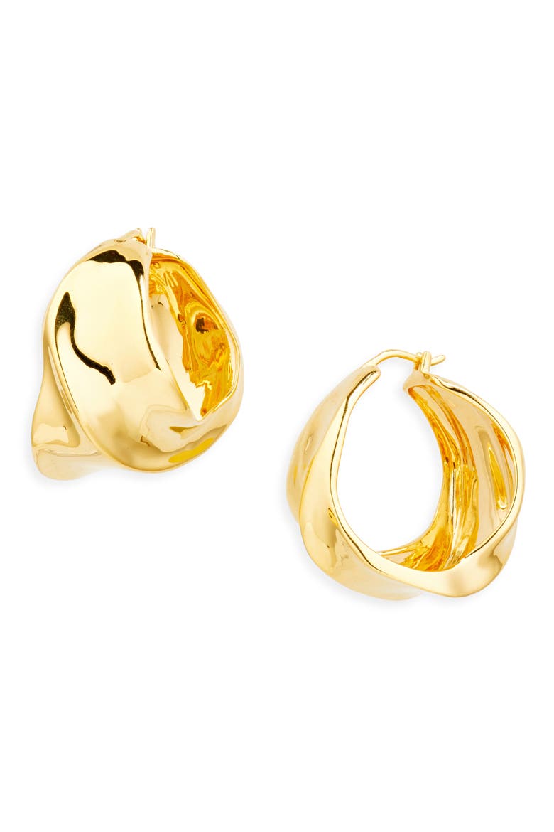 Nomade Bold Medium Hoop Earrings, Main, color, 18K GOLD VERMEIL