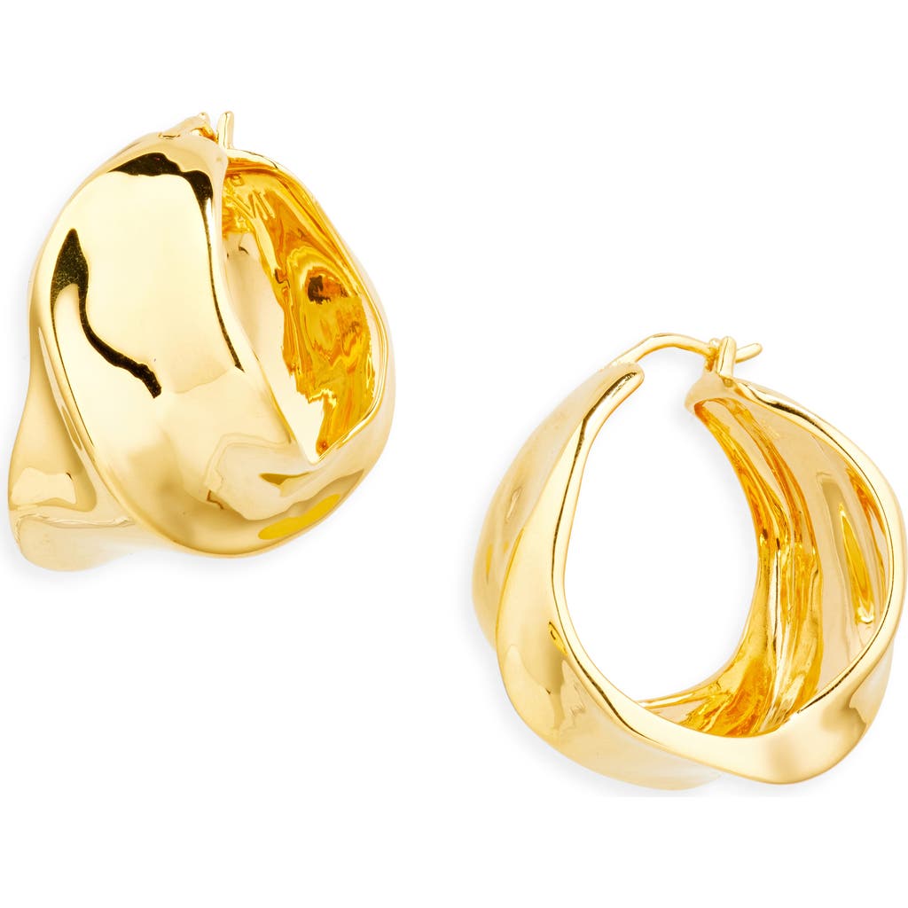 Monica Vinader Nomade Bold Medium Hoop Earrings In Gold