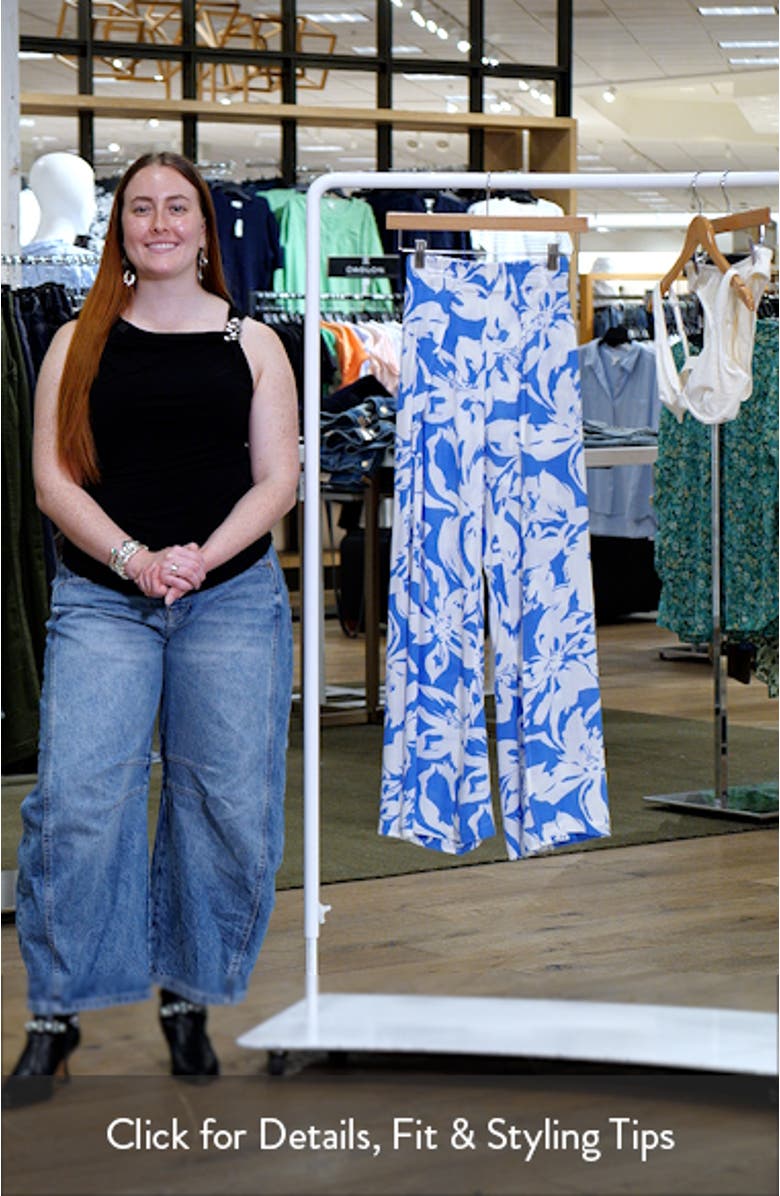 Split Spirit Floral Wide Leg Pants, sales video thumbnail