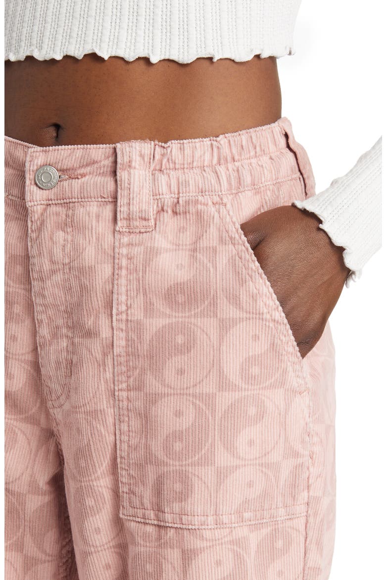 Yin Yang Utility Straight Leg Corduroy Pants, Alternate, color, MAUVE YING YANG