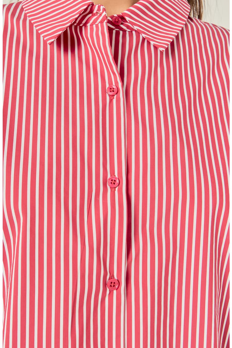 Stripe Balloon Sleeve Shirt, Alternate, color, BURGUNDY