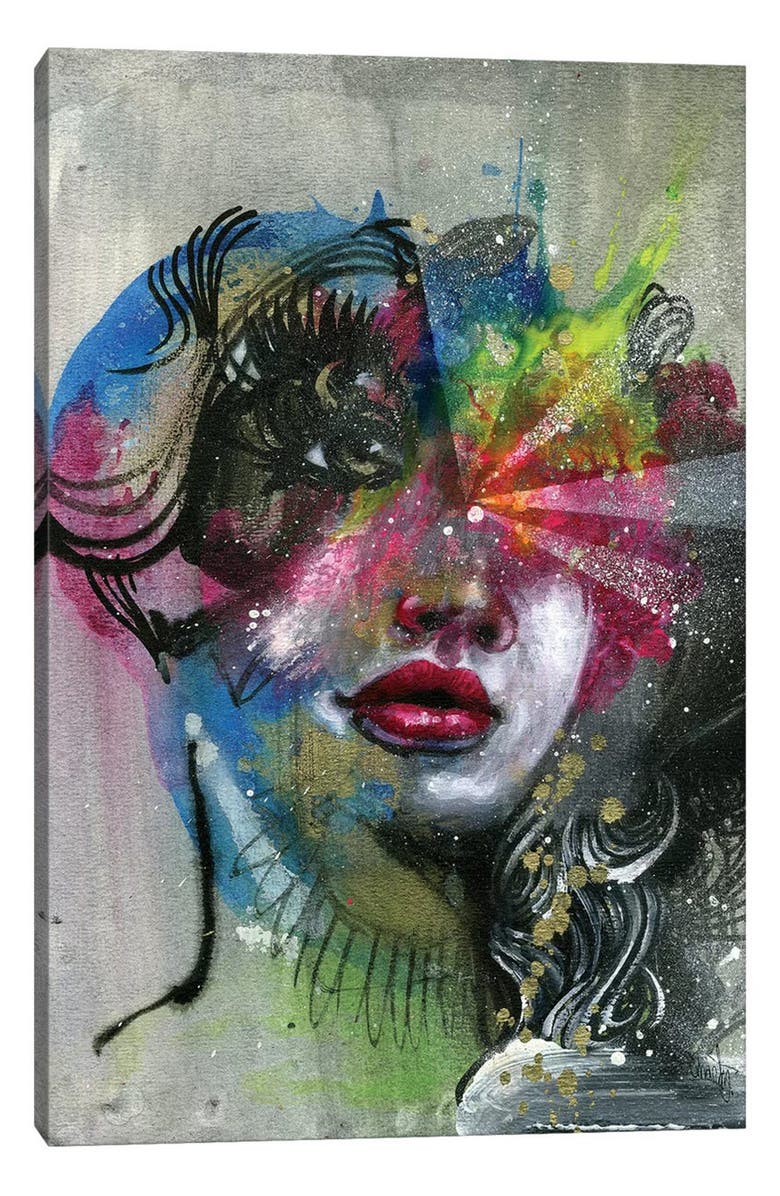 iCanvas Open Eyes by Swartz Brothers Canvas Wall Art, Main, color, Black