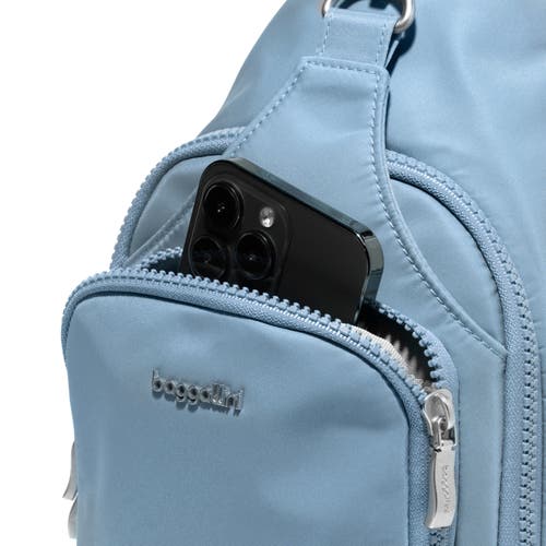 Baggallini Central Park Sling Bag In Cornflower Twill