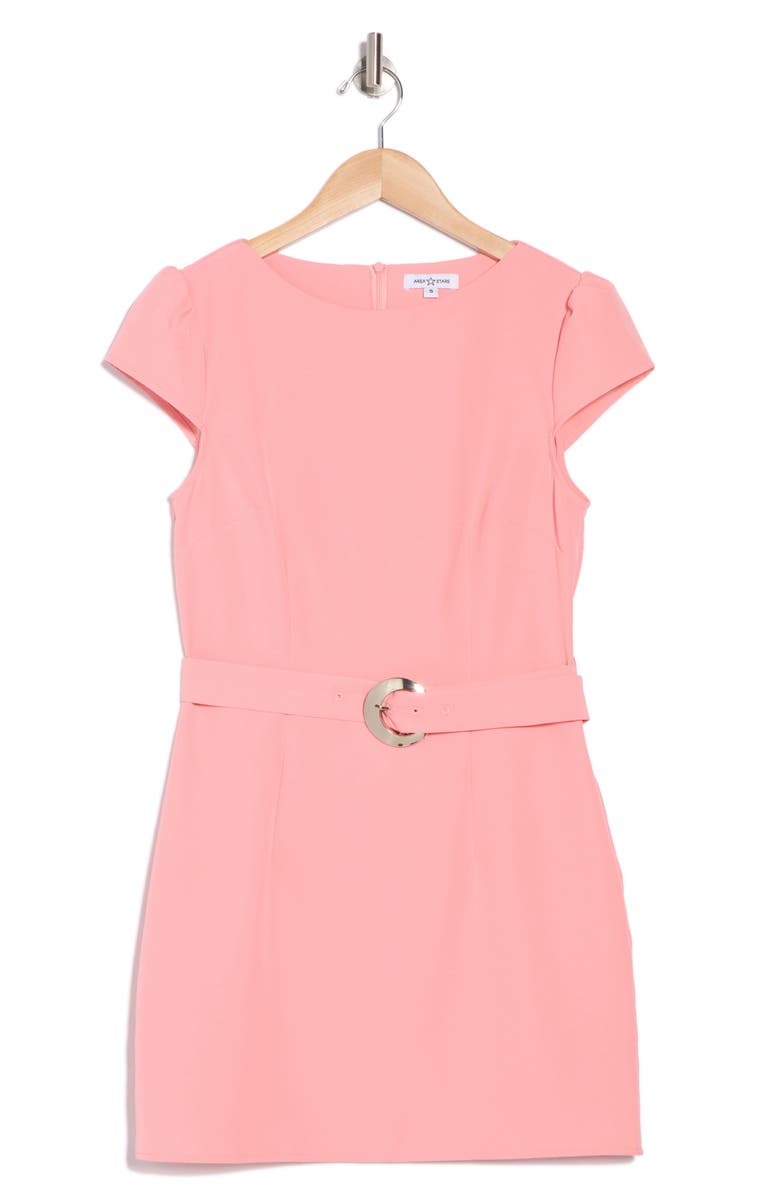 AREA STARS Bella Belted Cap Sleeve Dress, Alternate, color, 