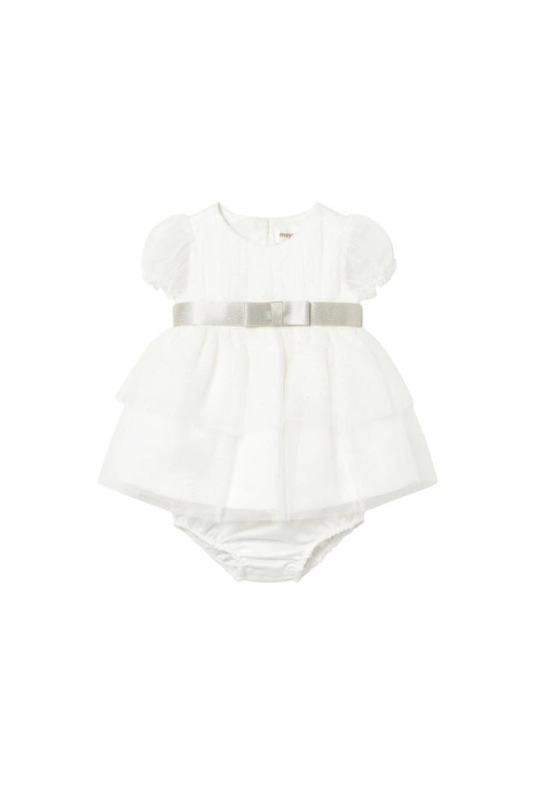 Dress With Bow Waistband, Main, color, White