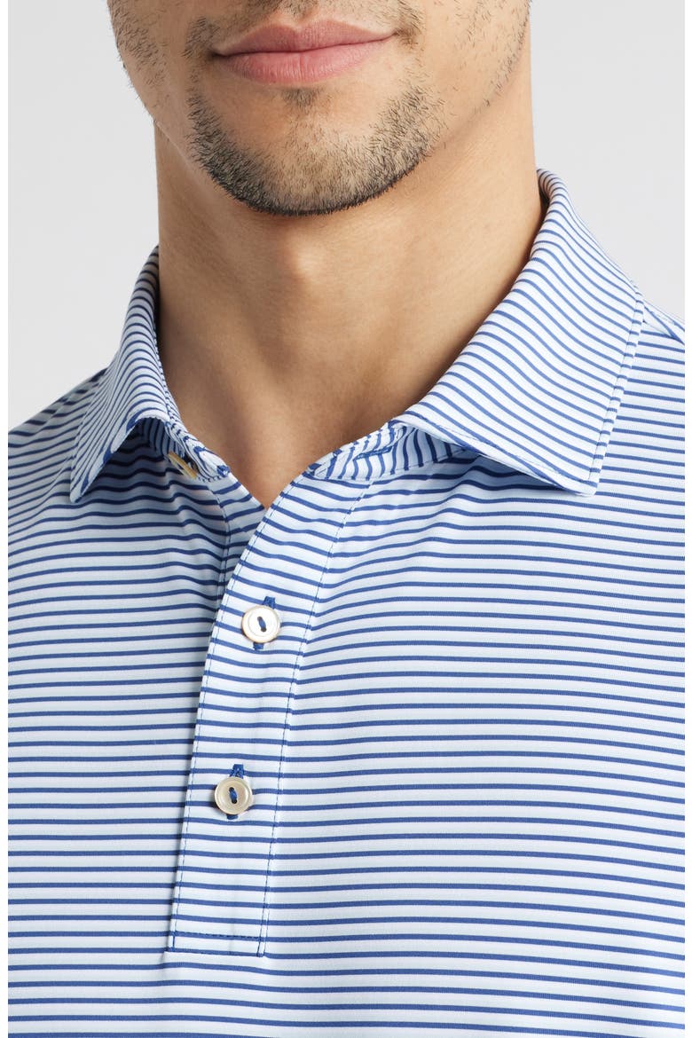 Linden Stripe Performance Jersey Polo, Alternate, color, SPORT NAVY