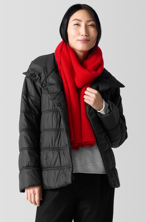 Eileen Fisher Rib Cashmere Blend Wrap In Red