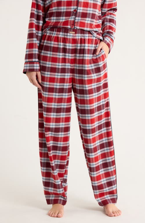 Lunya Brushed Flannel Pajama Pants In Multi