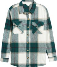 beachlunchlounge Oversize Plaid Cotton Shirt