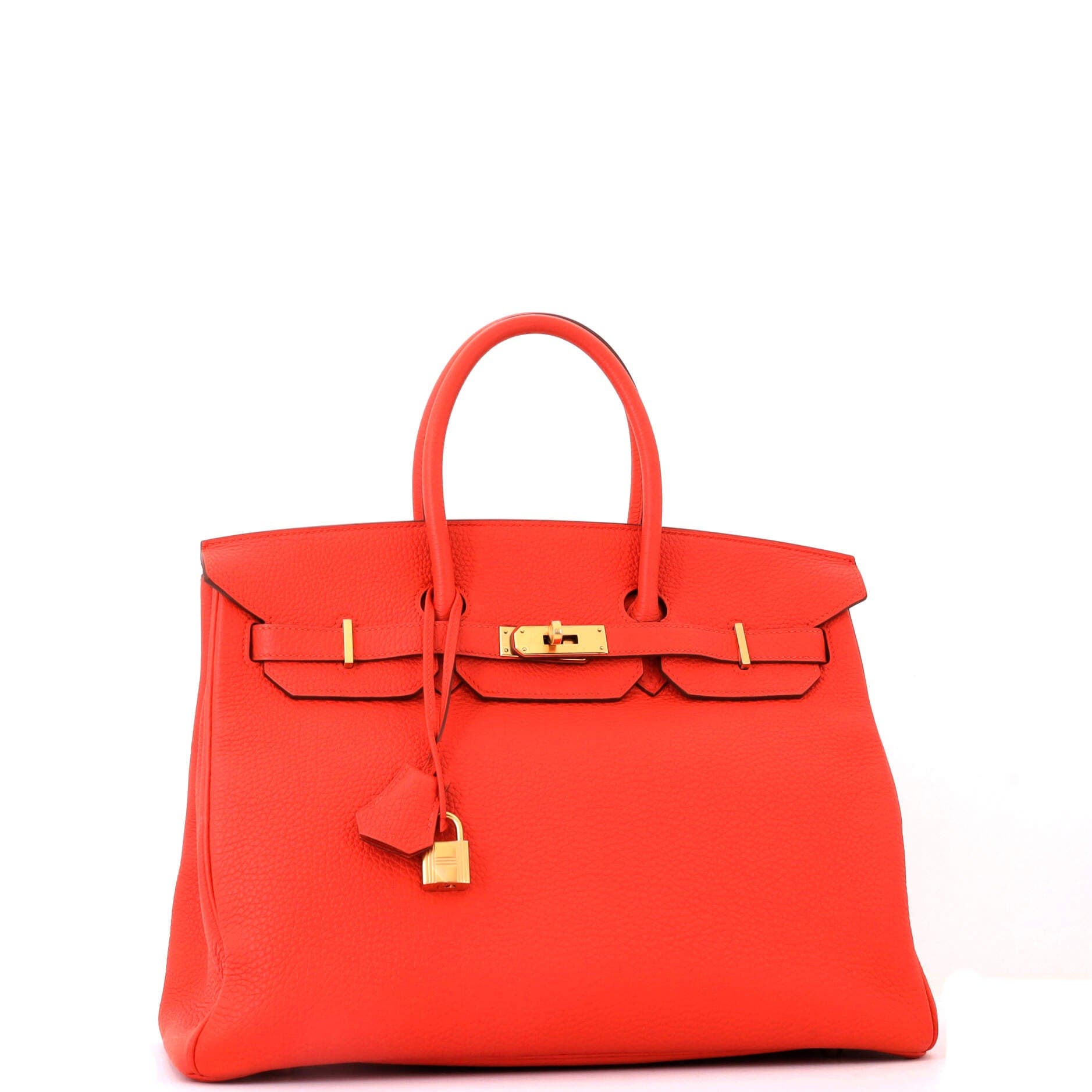 Pre-Owned Hermes Birkin Handbag Orange Togo with Gold Hardware 35, Alternate, color, Capucine