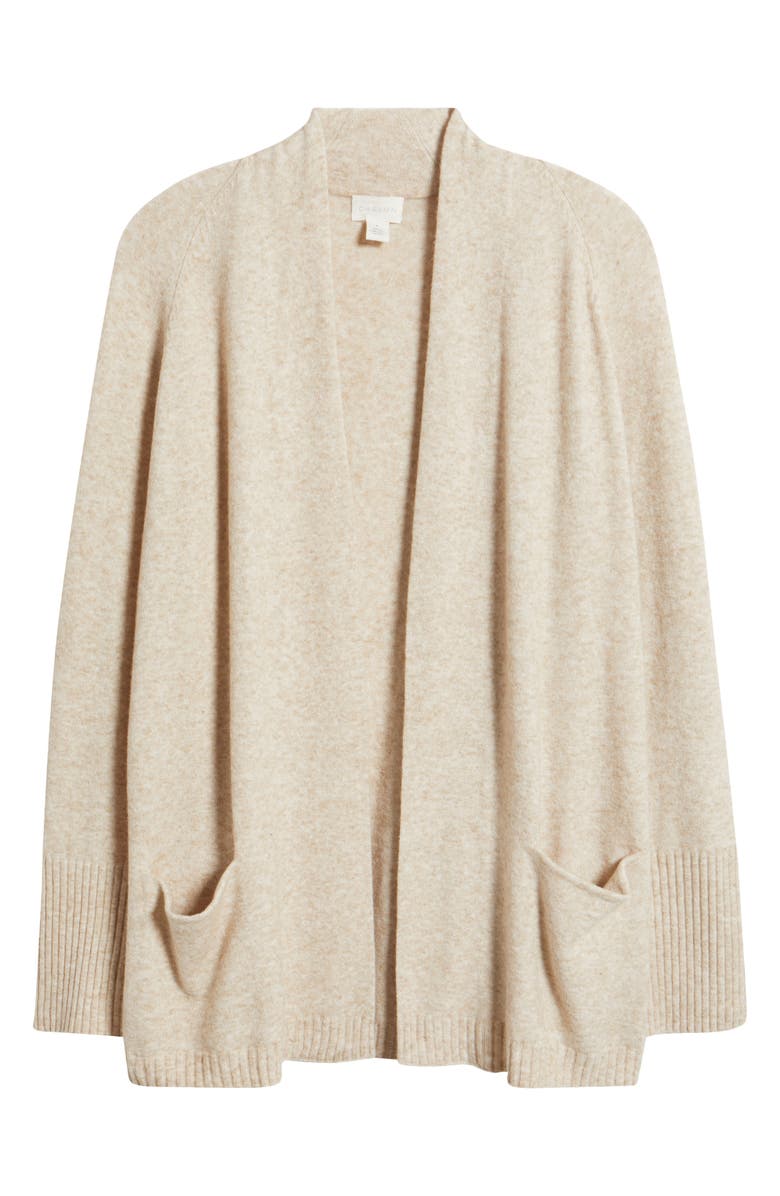 Caslon<sup>®</sup> Open Front Cardigan, Alternate, color, Tan Doeskin Heather