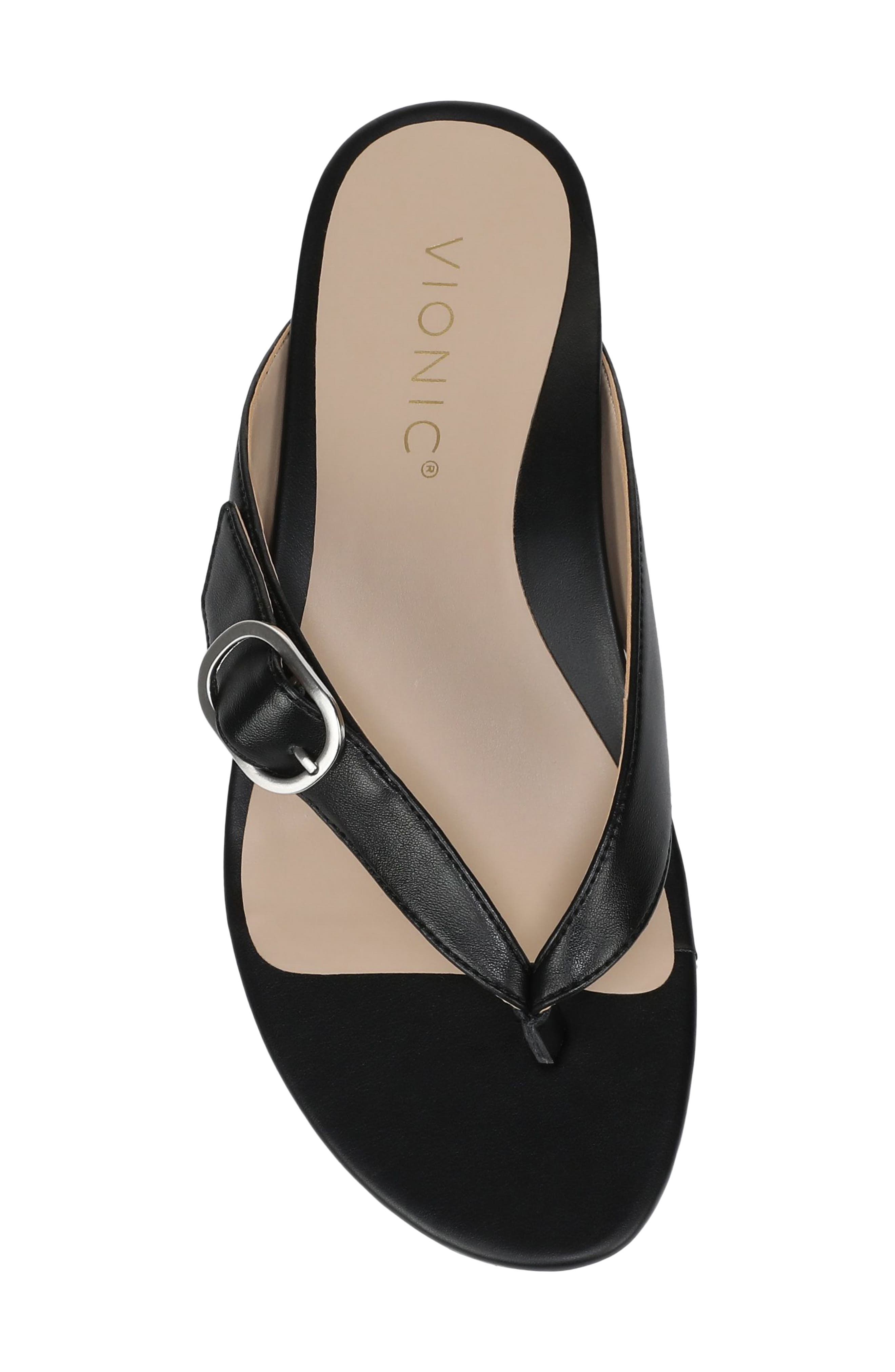 Vionic Ginny Flip Flop, Alternate, color, Black