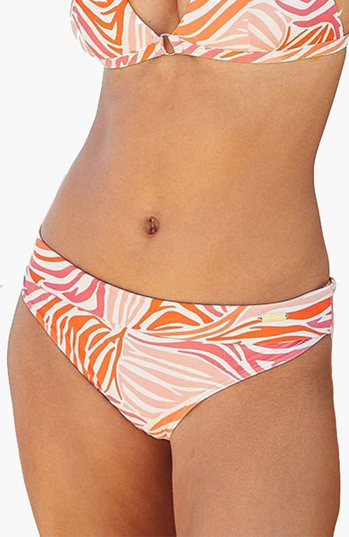 Lascana Zebra Print Fold Over Bikini Bottom In Multi