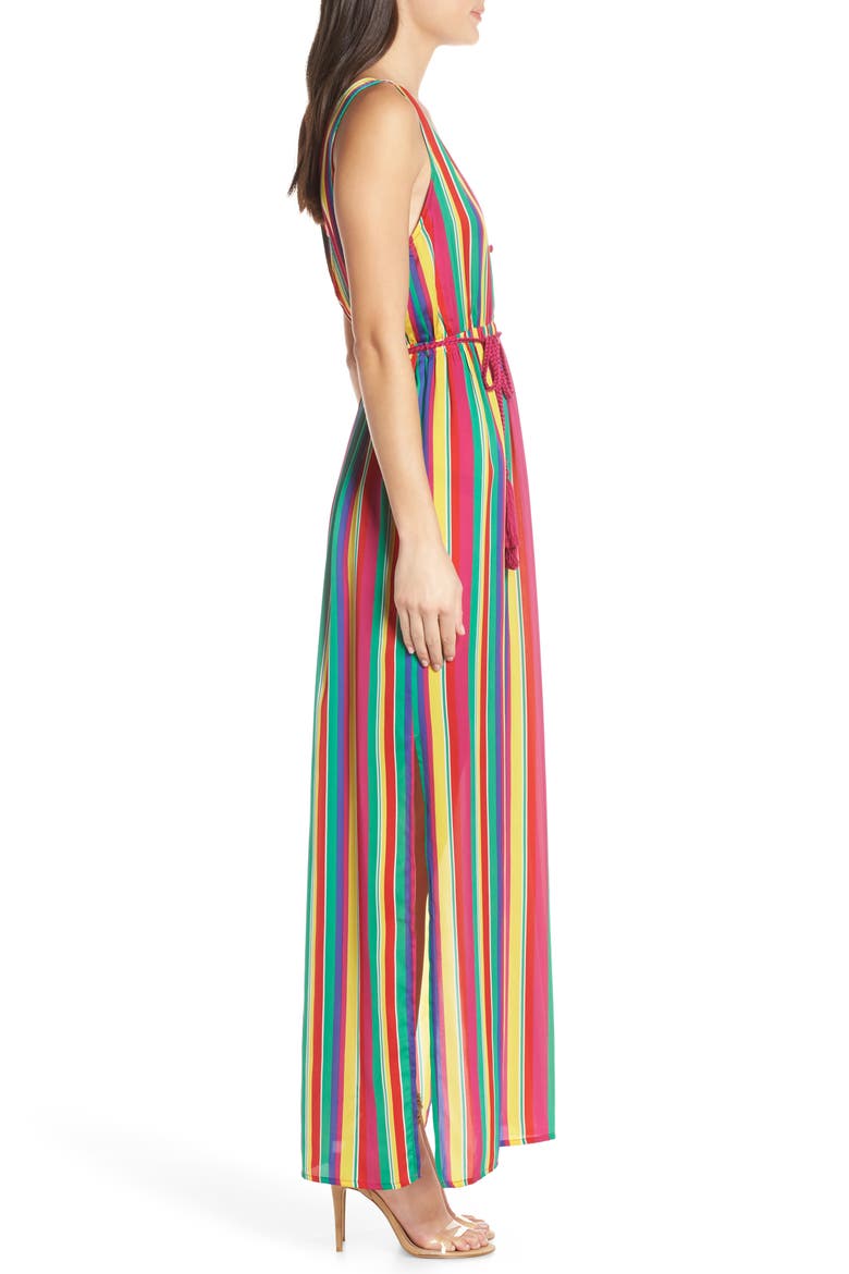 BB Dakota N the Rainbows Stripe Maxi Dress, Alternate, color, RAINBOW SORBET