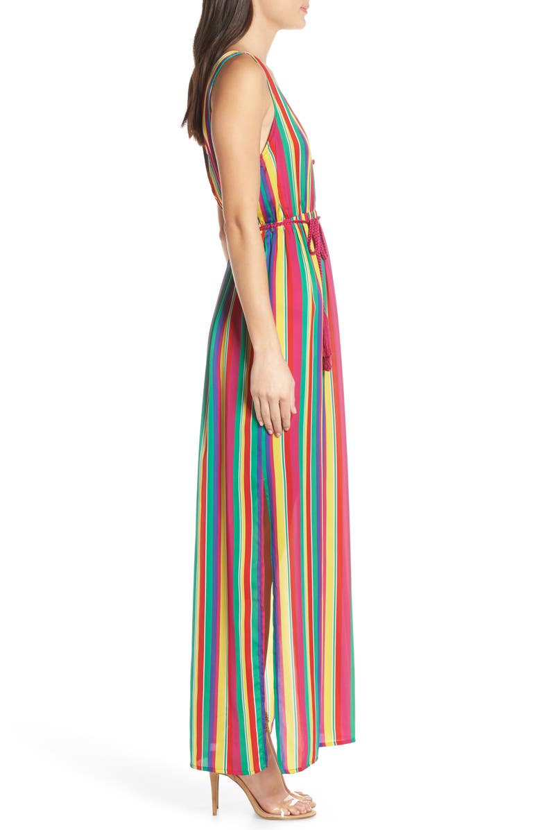 BB Dakota by Steve Madden BB Dakota N the Rainbows Stripe Maxi Dress, Alternate, color,