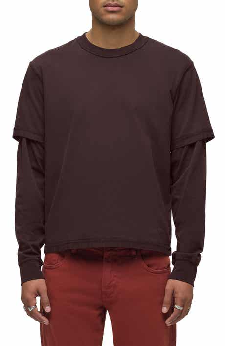 Hudson Jeans Hybrid Layered Long Sleeve Cotton T-Shirt