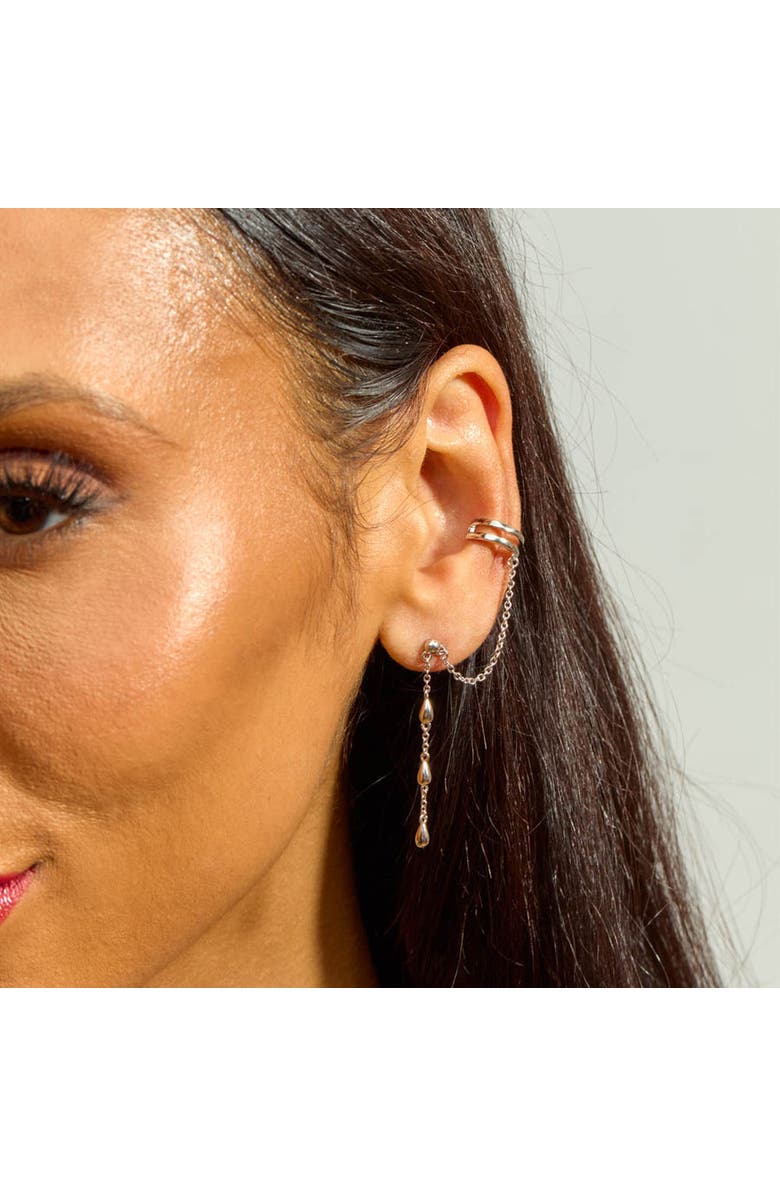 Lucy Quartermaine Drop Earring with Cuff, Alternate, color,