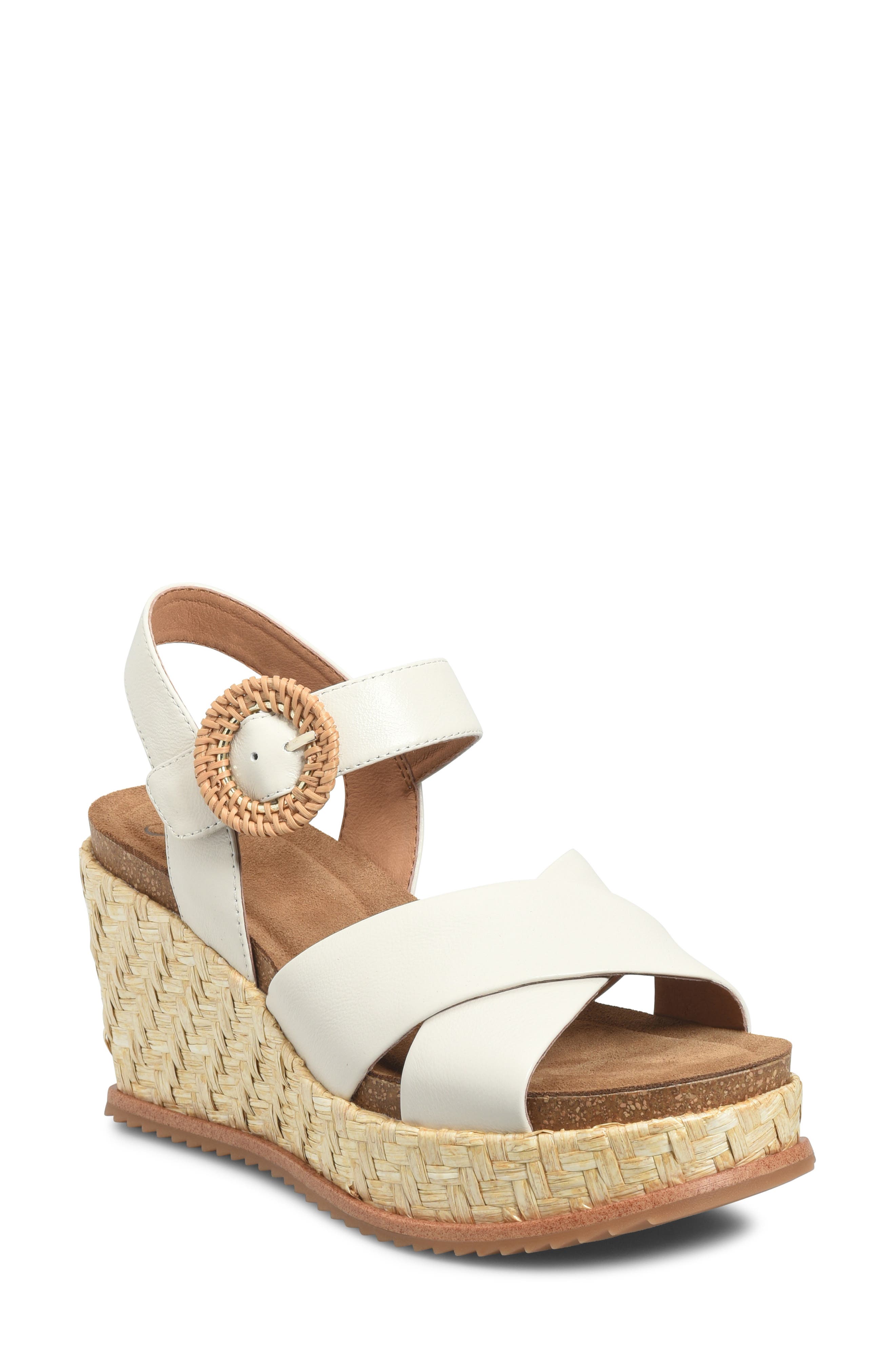 Söfft Dorathy Slingback Platform Wedge Sandal In Multi
