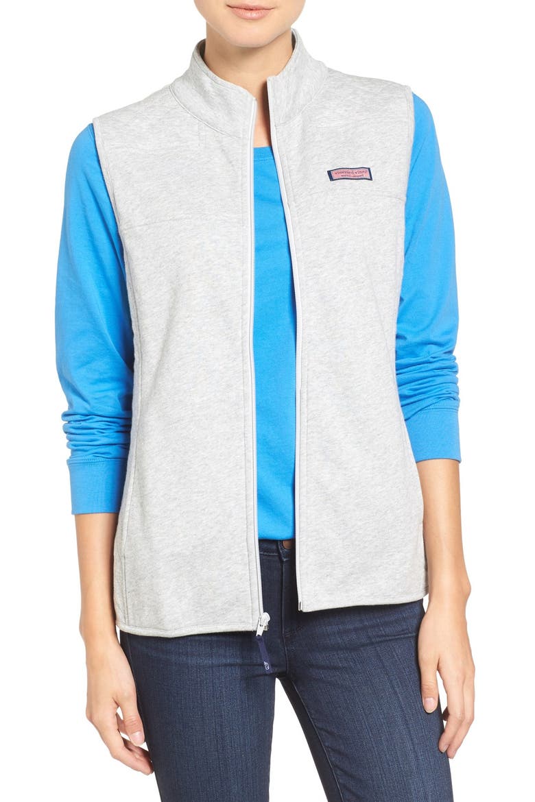 Shep Quilted Panel Vest, Main, color, GRAY HEATHER