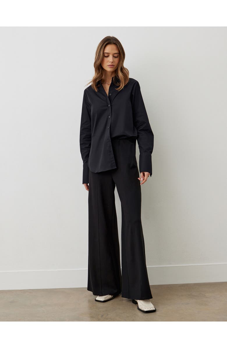 Finery London Matilda Ponte Jersey Pants, Alternate, color, Black