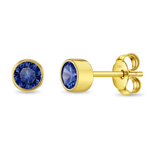 In Season Jewelry 14k Sapphire Halo Girl Earrings in September at Nordstrom
