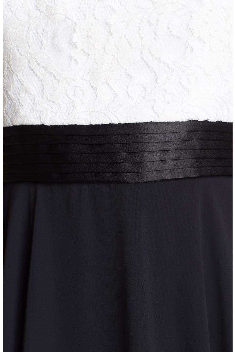 Mixed Media Dress, Alternate, color, BLACK
