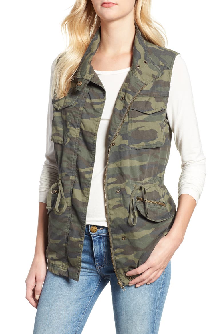 Utility Vest, Main, color, OLIVE CAMO PRINT