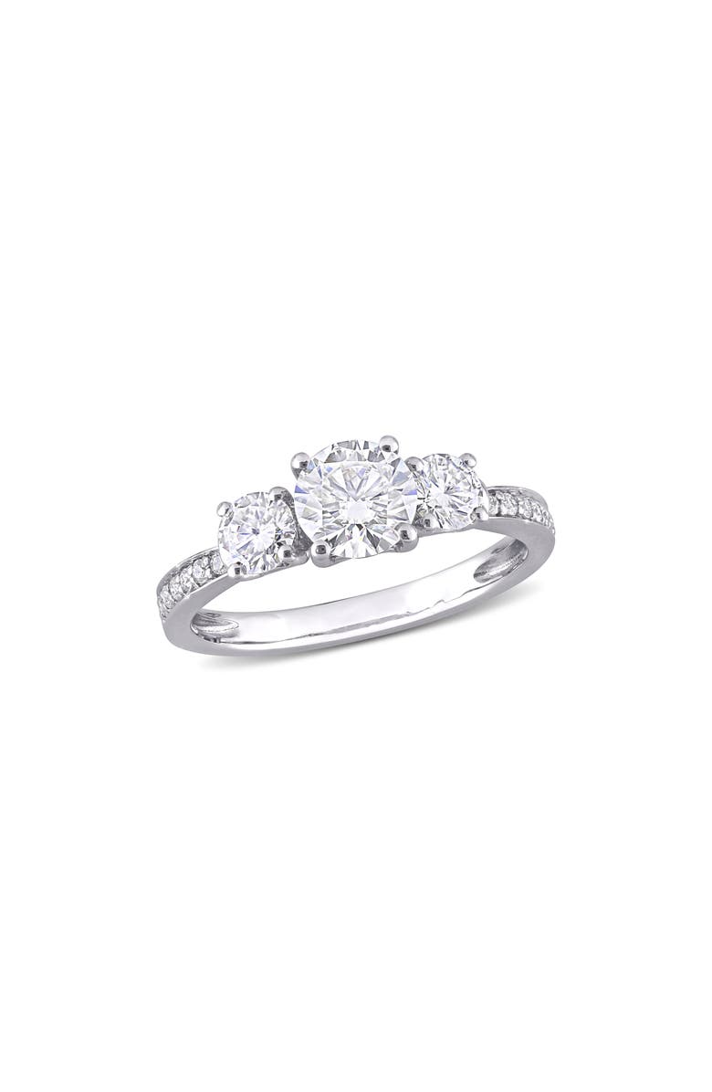 DELMAR Dew Created Moissanite Ring, Main, color, White/ White Gold
