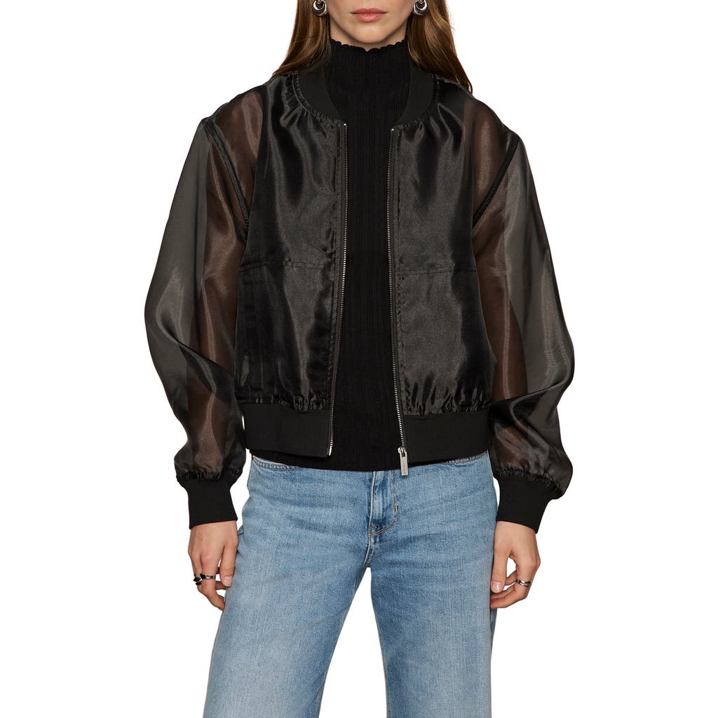 Sanctuary Shane Organza Bomber Jacket In Black