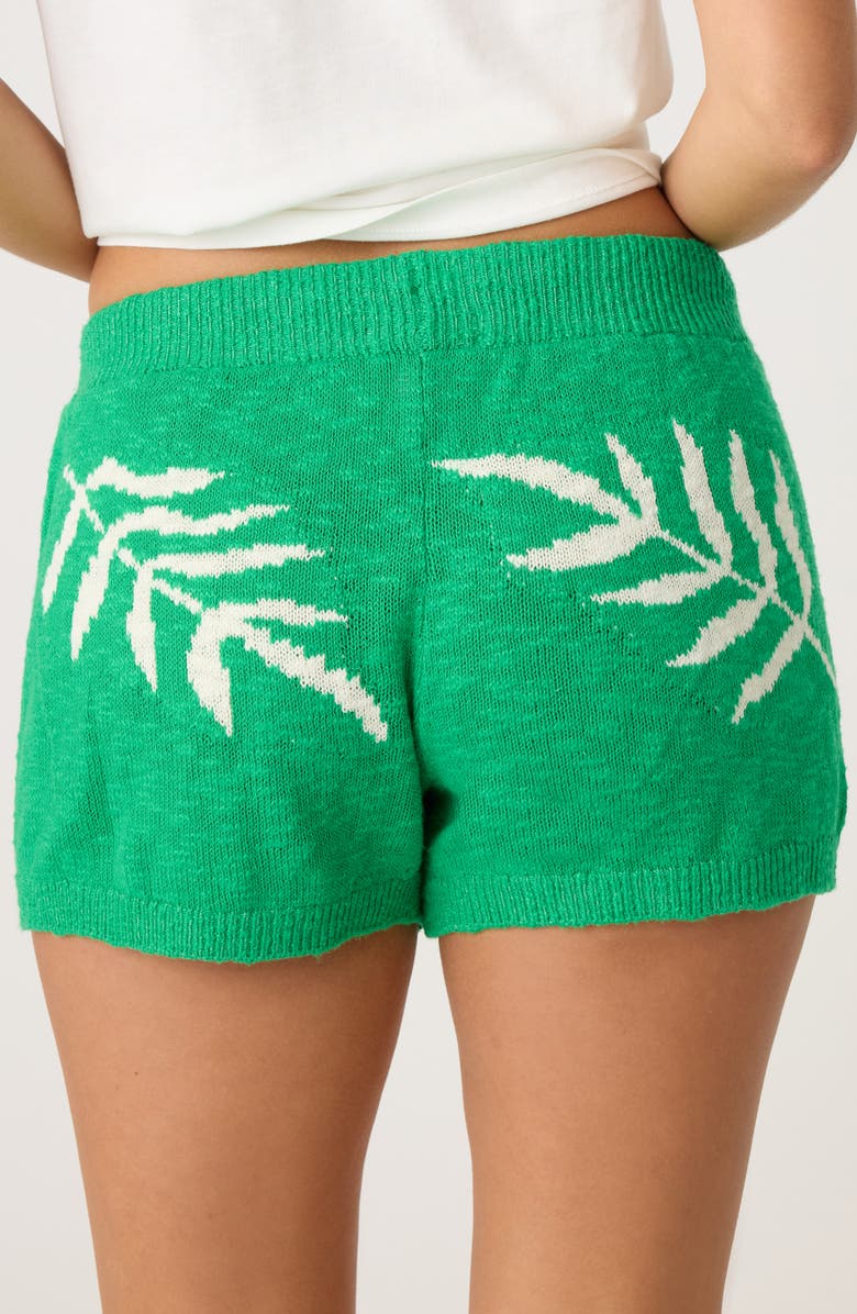 PJ Salvage The Beachcomber Leaf Jacquard Sweater Knit Pajama Shorts, Alternate, color, 