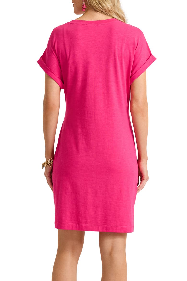 Marina Side Tie T-Shirt Dress, Alternate, color, BRIGHT BLUSH