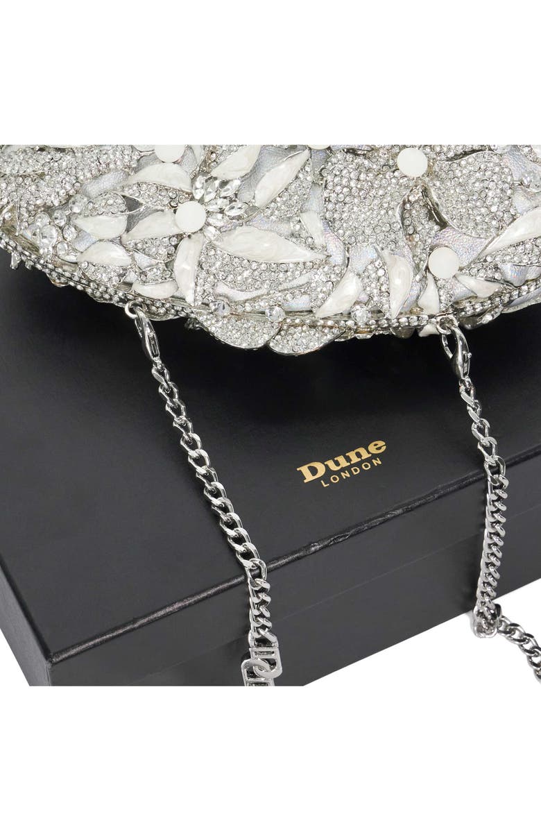 Dune London Brides Crystal Embellished Minaudière, Alternate, color, Silver