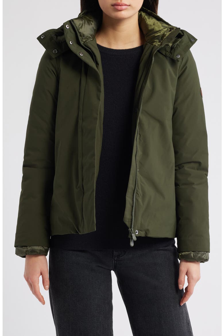 Elaine Waterproof Hooded Jacket, Main, color, LAND GREEN
