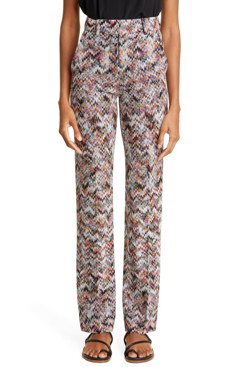 Missoni Snakeskin Pattern Zigzag Knit Pants, Main, color,