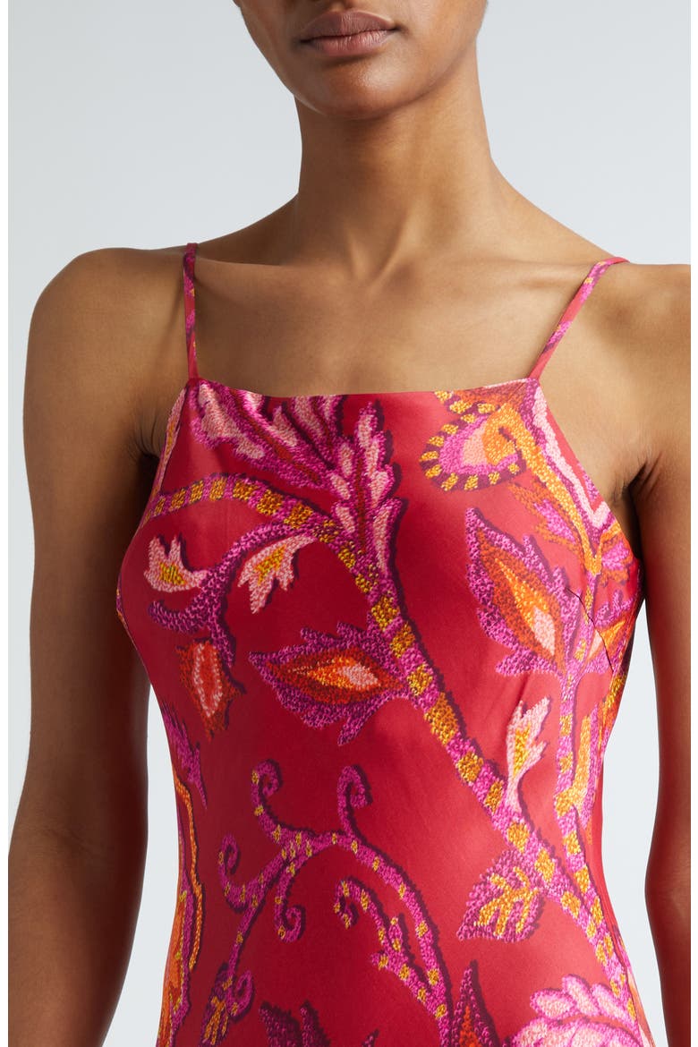 Sunset Tapestry Satin Maxi Slipdress, Alternate, color, SUNSET TAPESTRY PINK
