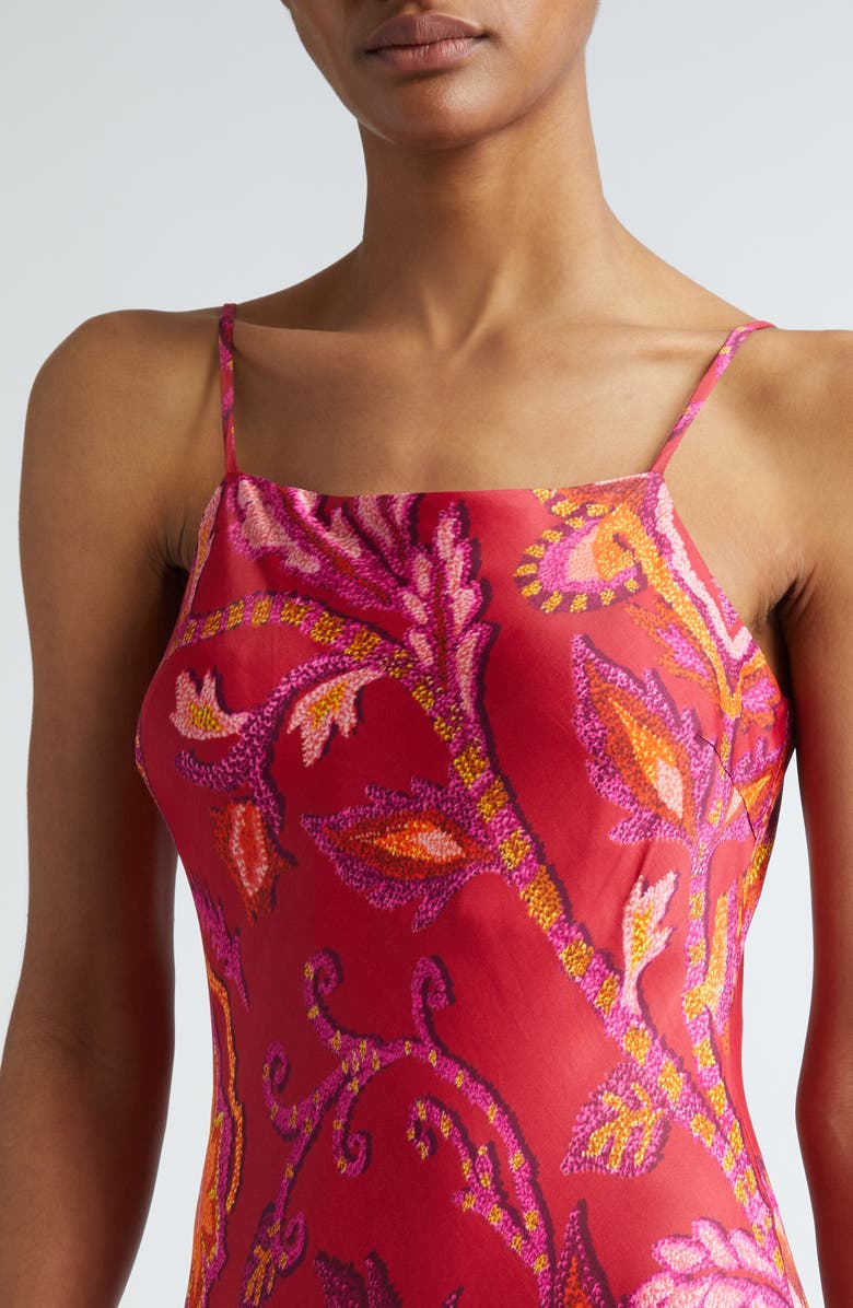 FARM Rio Sunset Tapestry Satin Maxi Slipdress | Nordstromrack