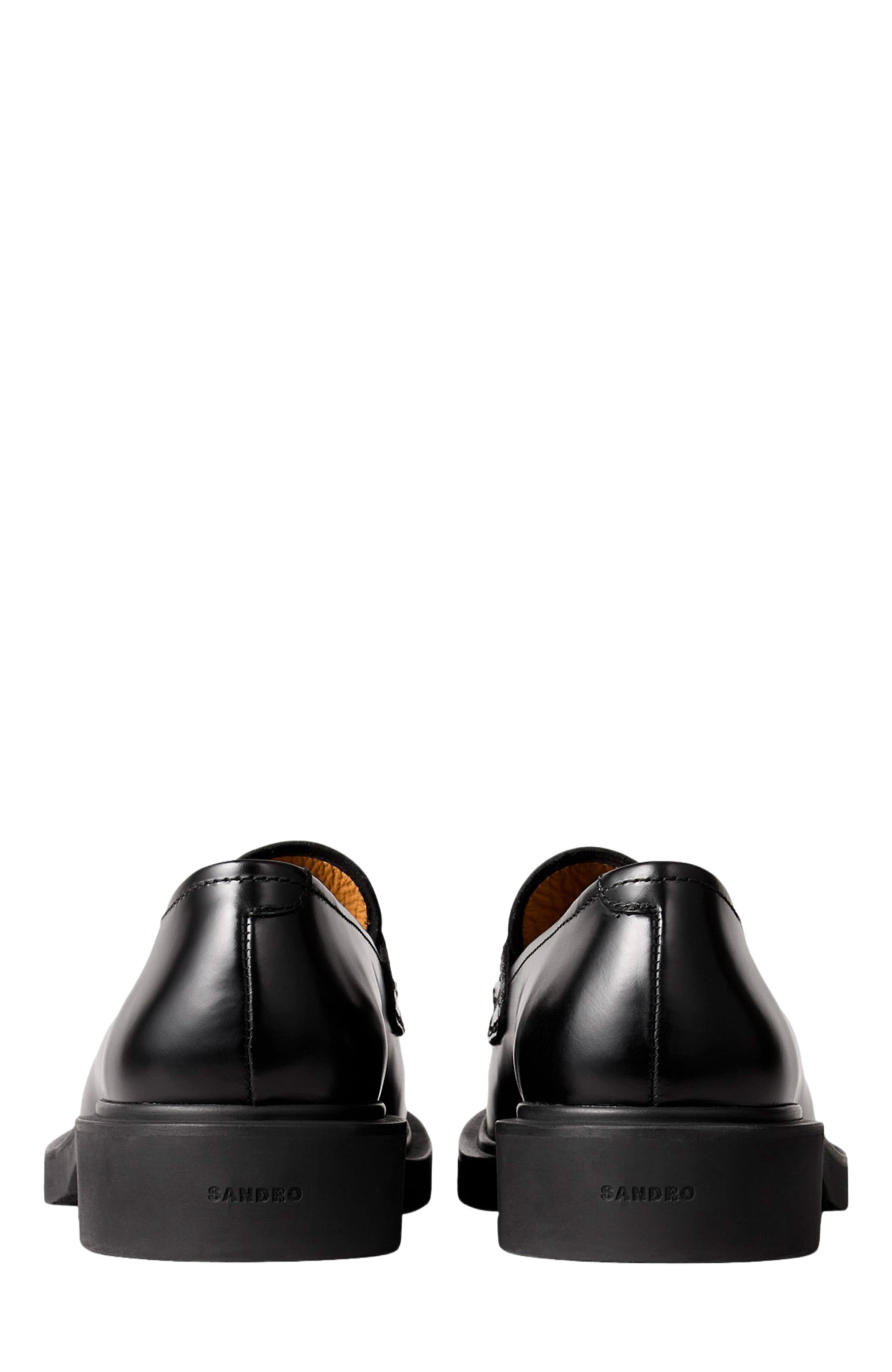 SANDRO Patent leather dress shoes, Alternate, color, 