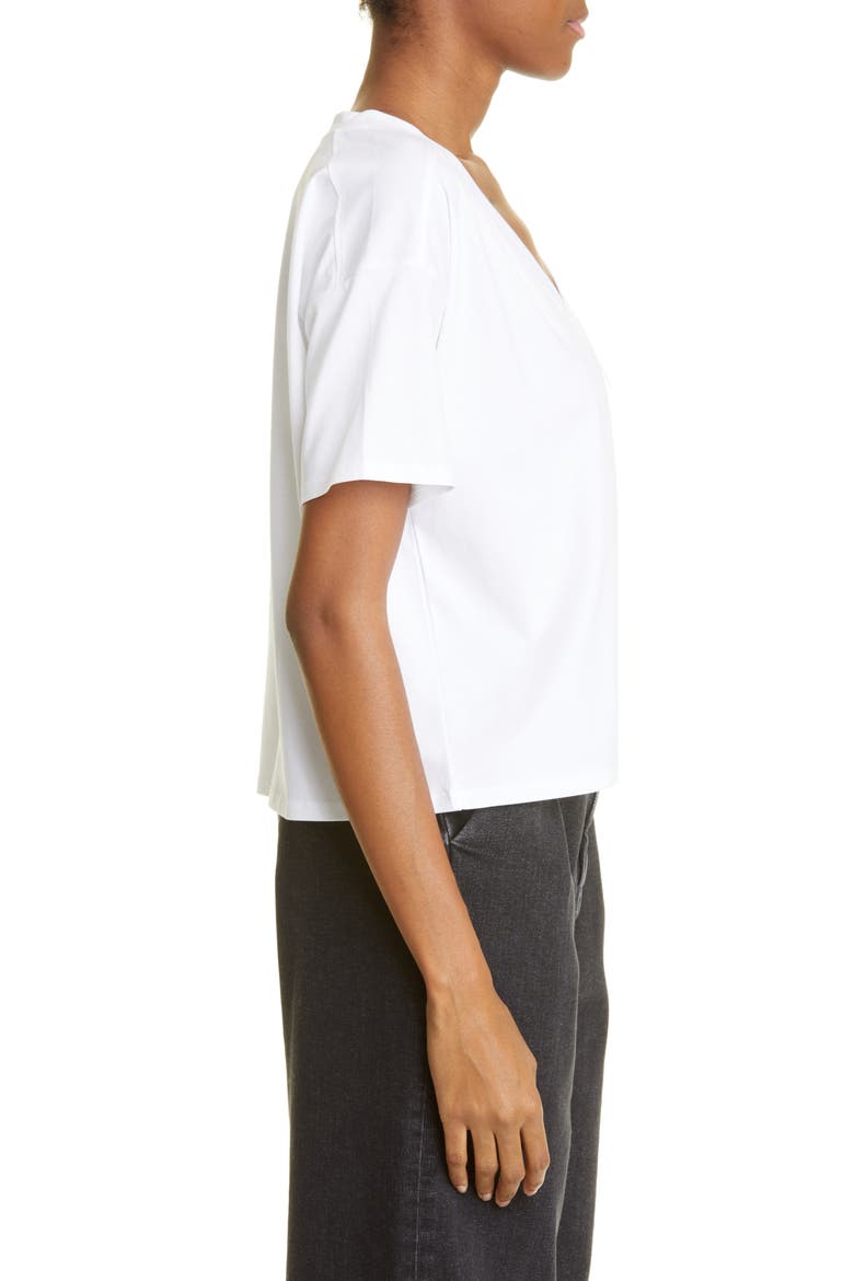 Faaa V-Neck Cotton T-Shirt, Alternate, color, WHITE