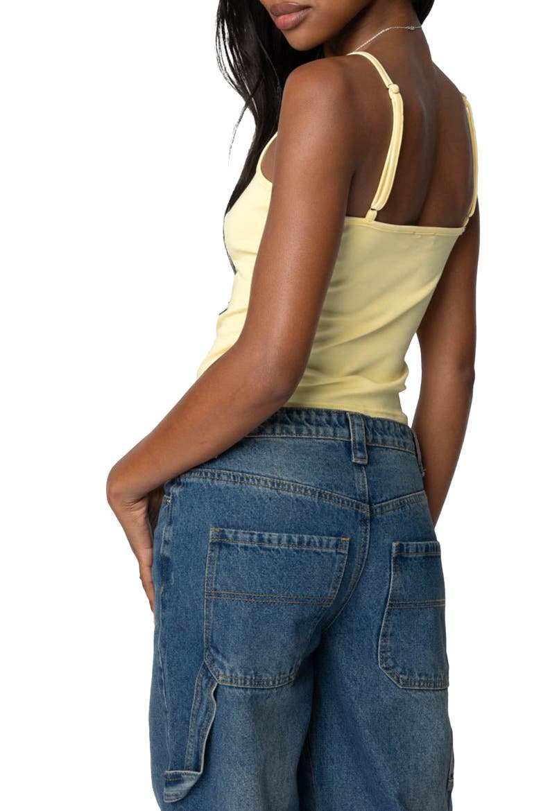 Deanna Stretch Cotton Crop Camisole, Alternate, color, YELLOW