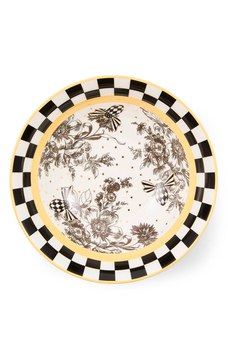 MACKENZIE CHILDS Bee Toile Bowl, Alternate, color, White