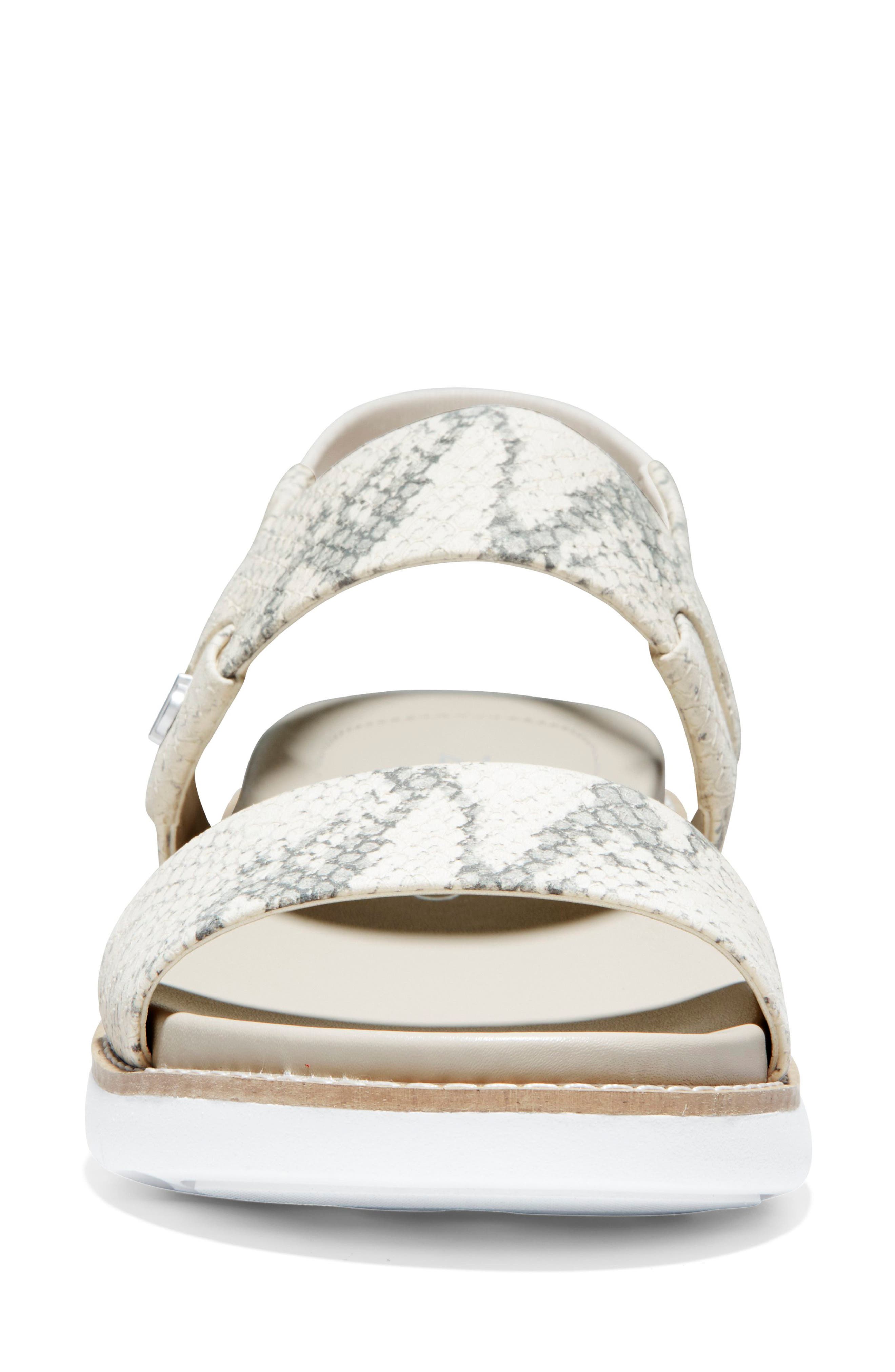 ZeroGrand Double Band Sandal, Alternate, color, IVORY SNAKE PRINT LEATHER