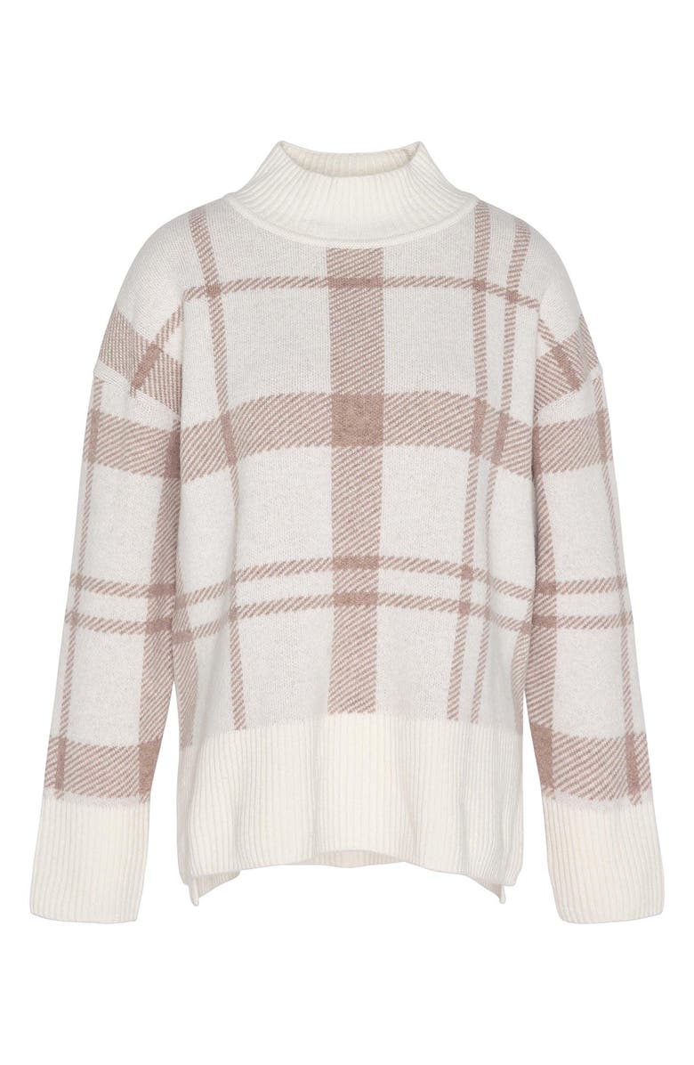 Barbour Deanna Plaid Wool Blend Mock Neck Sweater, Alternate, color,