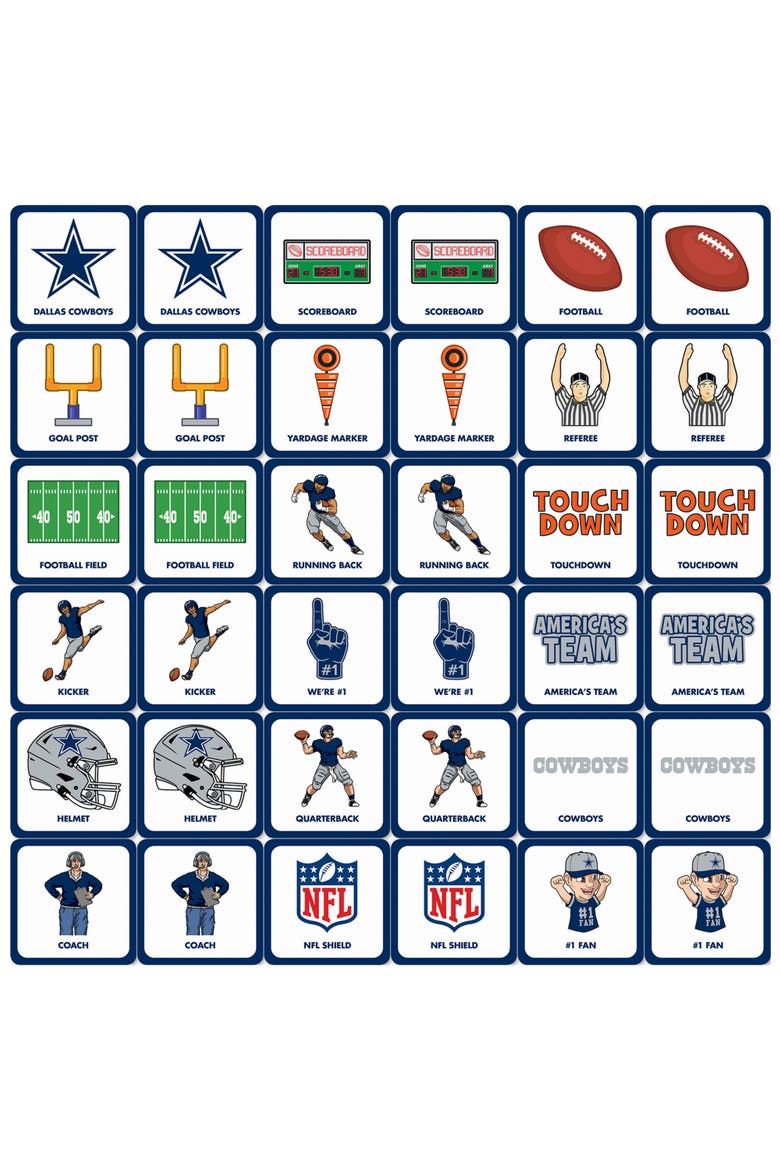 Dallas Cowboys Matching Game, Alternate, color, Multicolor