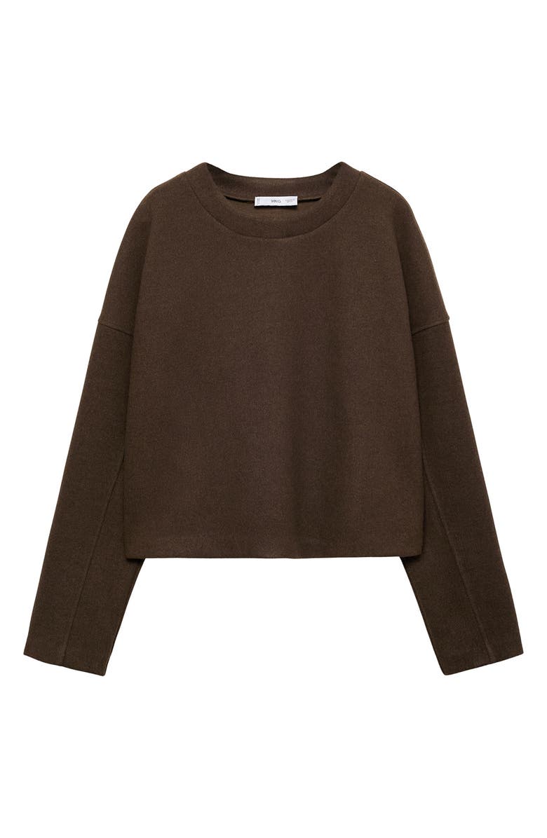 MANGO Plush Felt Sweatshirt, Alternate, color, 