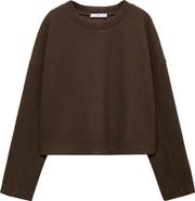 MANGO Plush Felt Sweatshirt