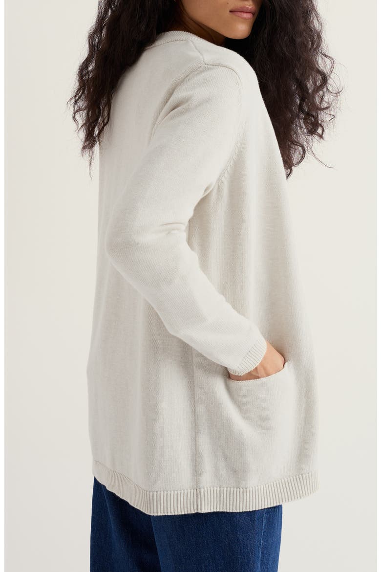 Riverboat Organic Cotton Cardigan, Alternate, color, CHALK