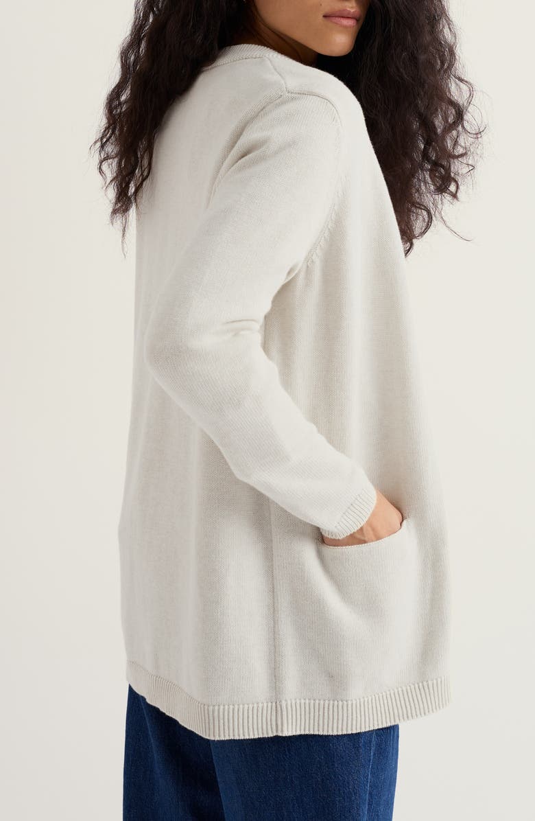 Seasalt Cornwall Riverboat Organic Cotton Cardigan, Alternate, color, Chalk