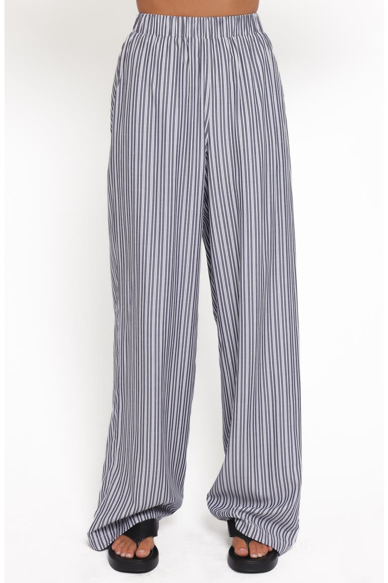 Melanie Shirt & Pants Set, Alternate, color, CHARCOAL STRIPE