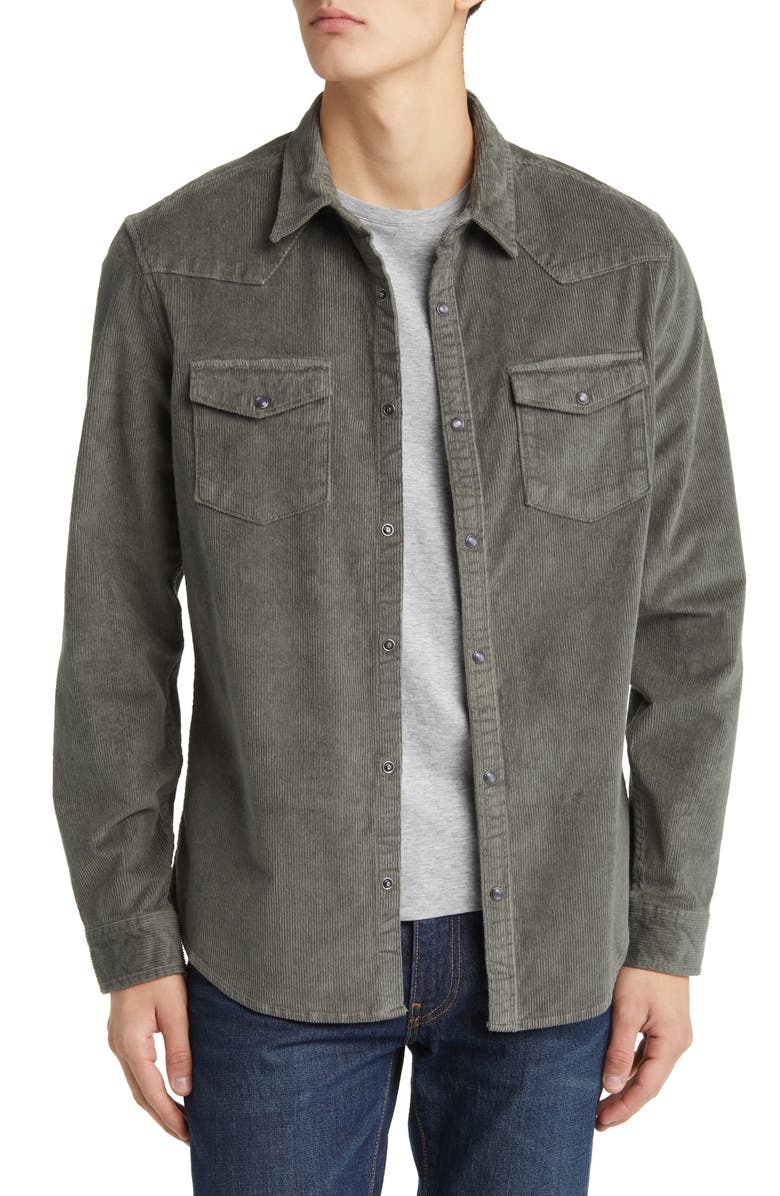 Treasure & Bond Cotton Corduroy Button-Up Western Shirt, Main, color, 