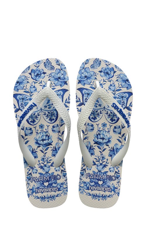 Havaianas X Farm Rio Porcelain Garden Flip Flop In Multi
